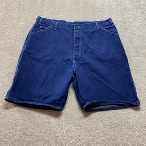 Dickies Shorts‎ Mens 42 Blue Denim Carpenter Loose Fit Utility Pockets Workwear